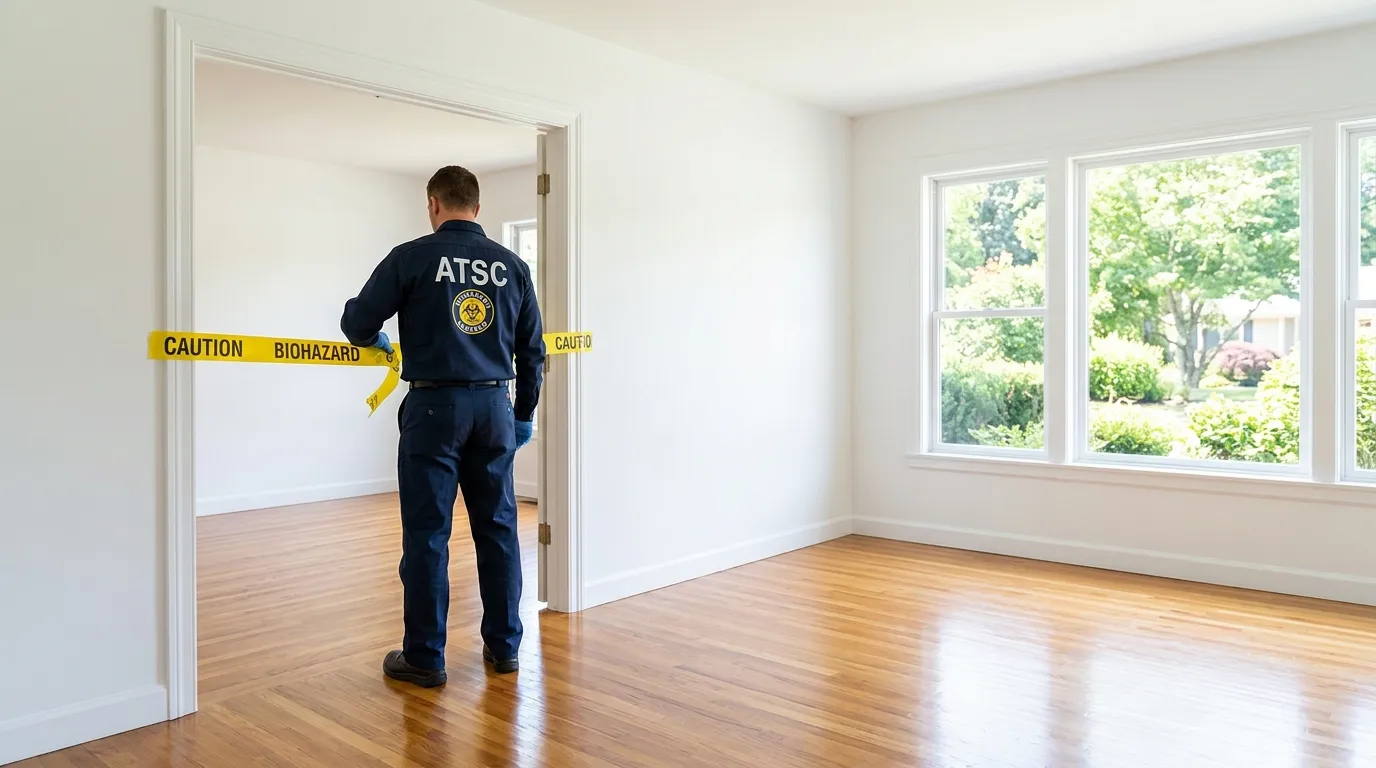 Certified biohazard cleanup crew performing Decomposition Cleanup in Mayfield Heights